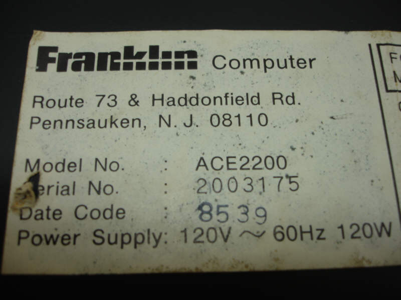 franklin ace 2200