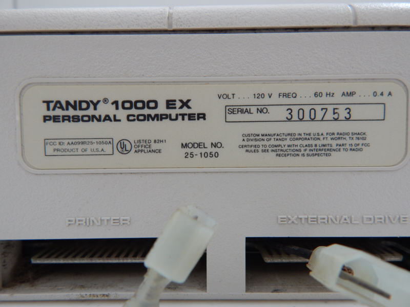 tandy model 1000ex